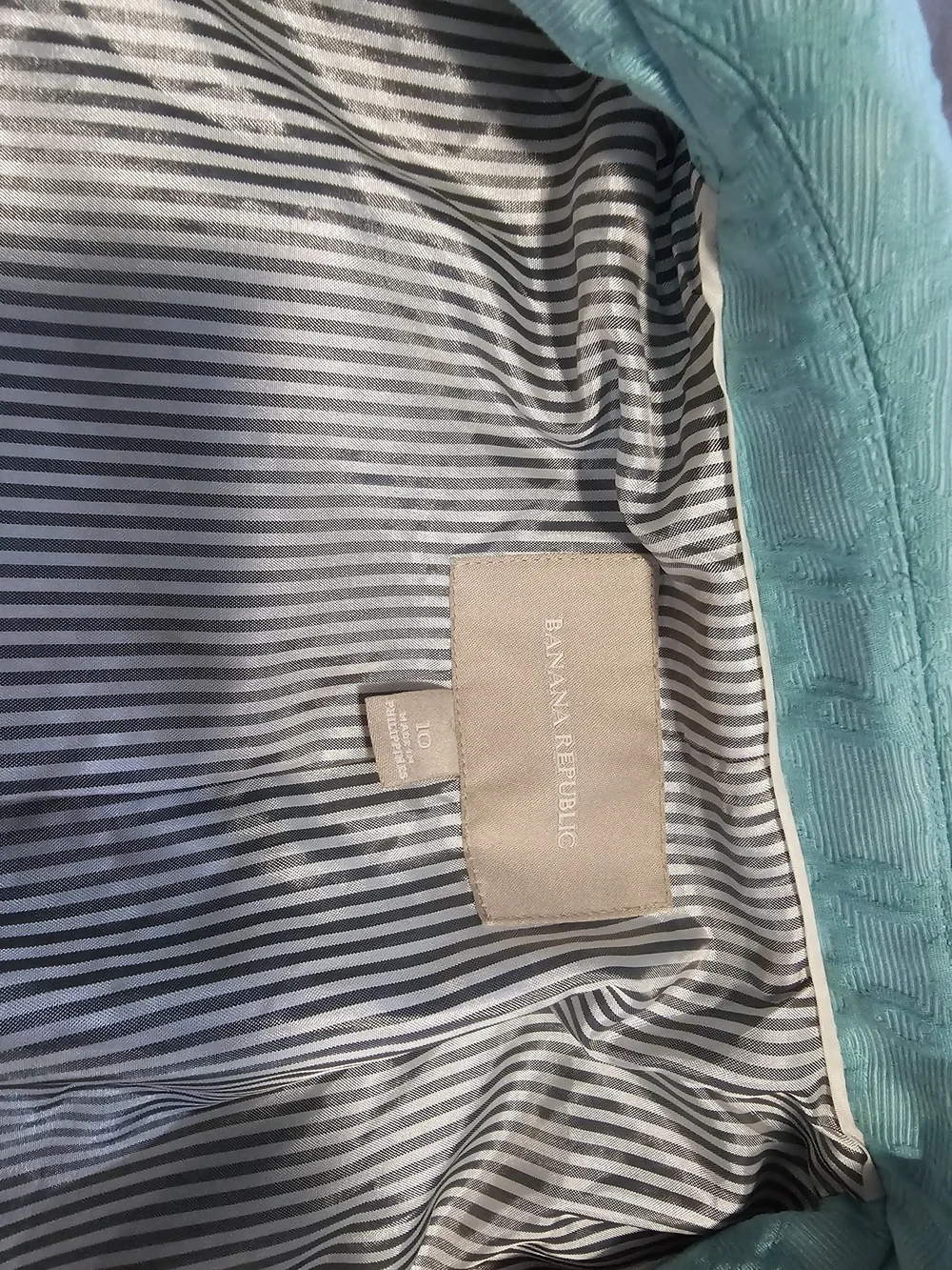 Banana Republic Mint Blazer with Gold Buttons